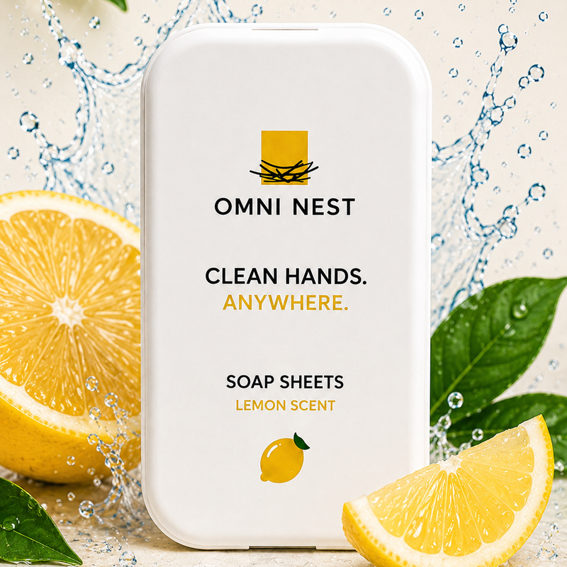 Lemon Scent Portable Soap Sheets hand wash